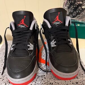 Black and Red Jordan 4 Retro Bred Reimagined